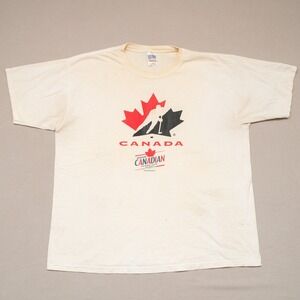 Vintage 90s Y2k Molson Canadian Lager Hockey Shirt Thrashed XL